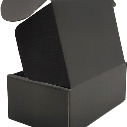 6 x 4 x 2 Inch Black Corrugated Mailer Boxes, Set of 50