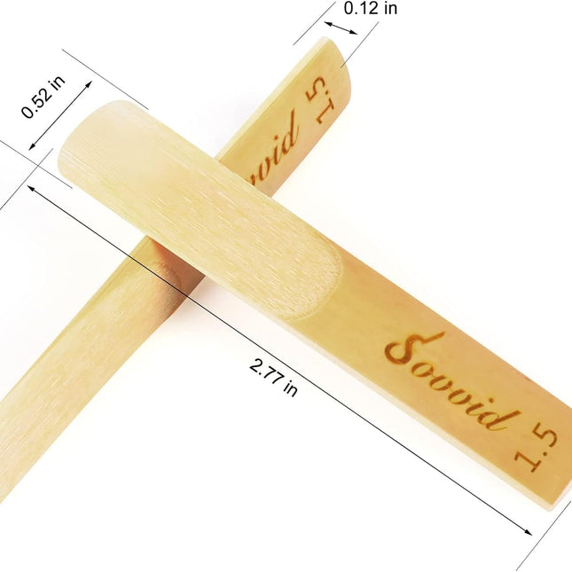 10 Pack Bb Clarinet Reeds with Plastic B - side view