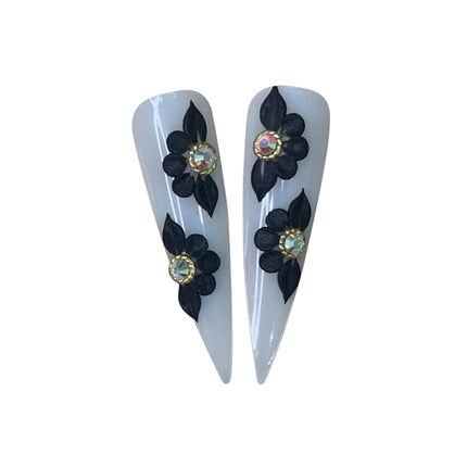 SourceToHome FuenteACasa Set 10Pcs 3D Sweet Season Poinettia (5 Petals) Flower Nail Art Charms — Home & Lifestyle