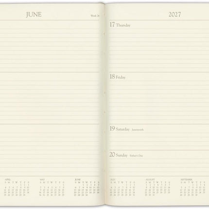 Leather Desk Weekly Monthly Planner 2027