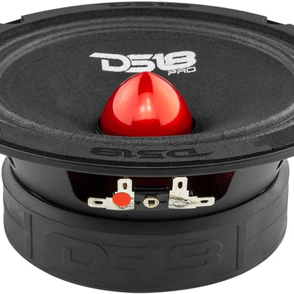 6.5-Inch Midrange Loudspeaker with Red Aluminum Bullet, 4 Ohm
