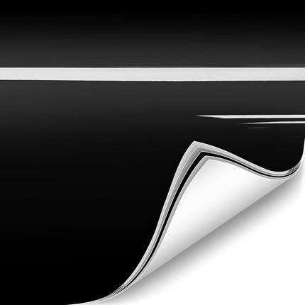 Gloss Piano Black Dry Apply PPF Vinyl Car Wrap Roll 1ft x 5ft