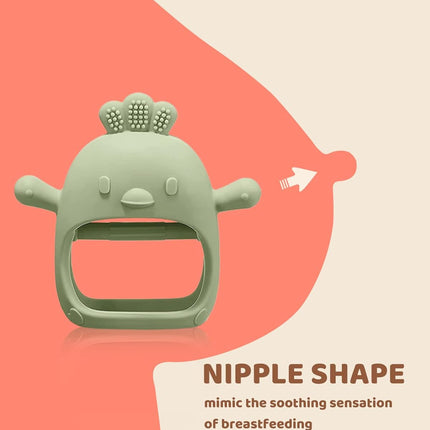 2 Pack Silicone Baby Teething Mittens for Babies Over 3 Months