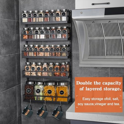 X-cosrack Spice Rack - Loaded with Spice Jars