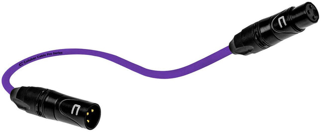 Balanced XLR Cable Male to Female - 1.5 Feet Purple