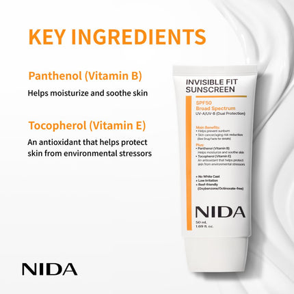 Invisible Fit SPF 50 Broad Spectrum Facial Sunscreen, 1.69 fl. oz.