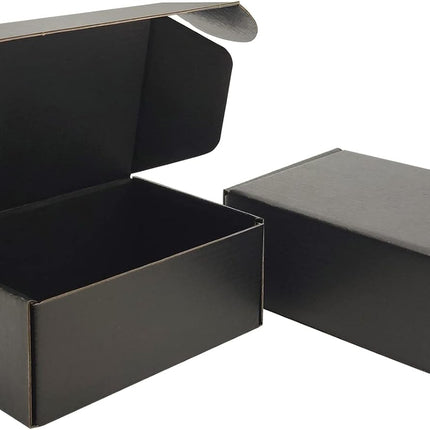 6 x 4 x 2 Inch Black Corrugated Mailer Boxes, Set of 50
