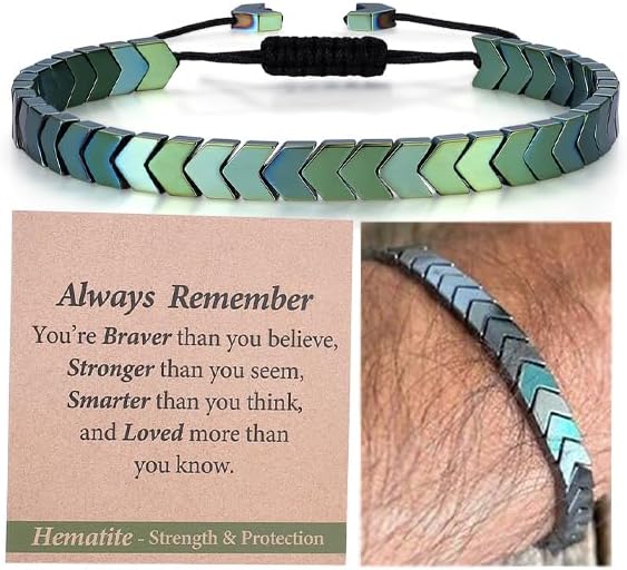 Hematite Bracelet for Men, Teens, and Boys