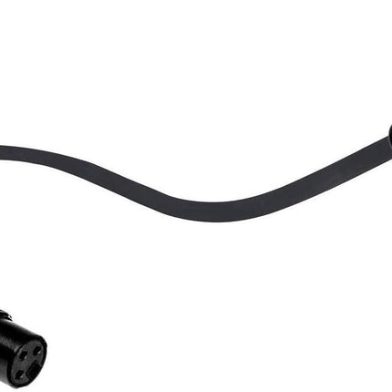 Balanced XLR Cable, Right Angle Male to Straight Female, 3 ft Black