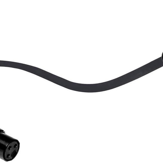 Balanced XLR Cable, Right Angle Male to Straight Female, 3 ft Black