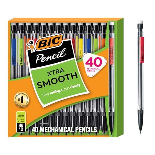 Xtra Smooth 0.7 mm Refillable Mechanical Pencils, 40-Count Pack