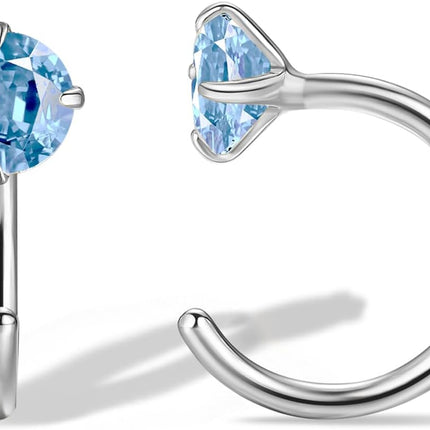 925 Sterling Silver Small Huggie Half Hoop Earrings for Women
