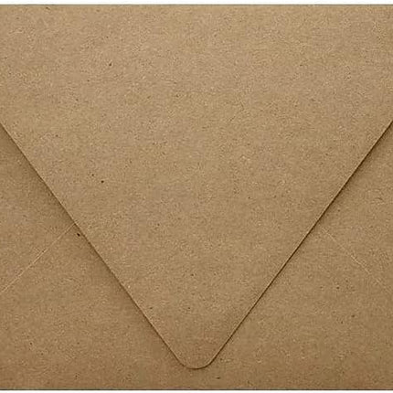 A9 Contour Flap Invitation Envelopes, 5 3/4" x 8 3/4", Grocery Bag Brown, 70 lb Text, 50 Count