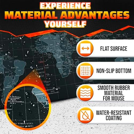 XL mouse pad - non-slip rubber base
