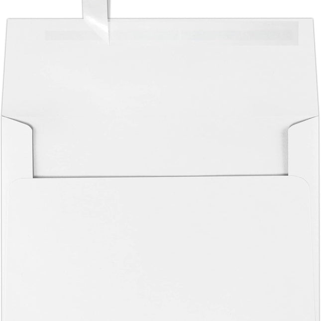 A7 Bright White Peel & Press Invitation Envelopes, 5 1/4 x 7 1/4 in, 32 lb, 50 Count