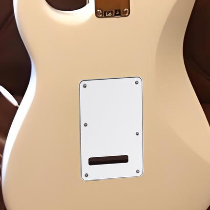 6-Hole White 3-Ply Guitar Back Plate Cavity Cover