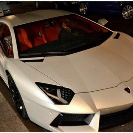 Satin Pearl White Automotive Vinyl Wrap Sample 3 in x 5 in