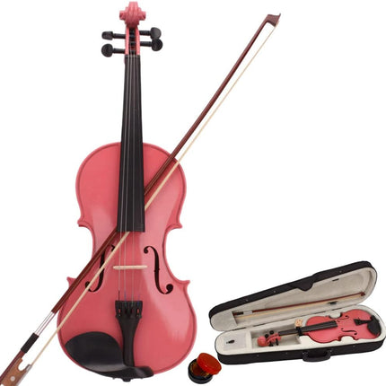 1/4 Size Acoustic Violin Kit Bow & Rosin Beginners - image 1