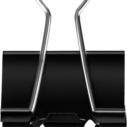 Sturdy Medium Black Binder Clips, 1.25 Inch, 96 Count