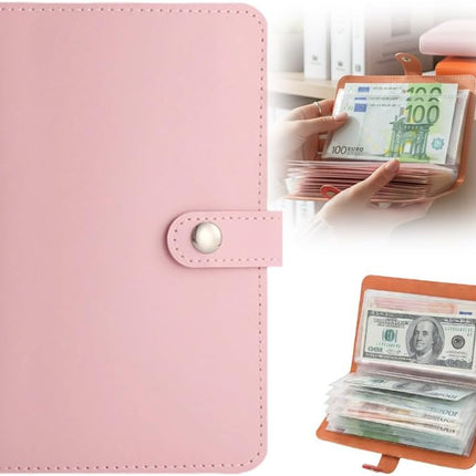 100 Envelope Savings Challenge Book A6 Budget Binder, Pink