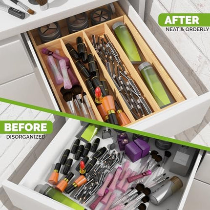Utopia Kitchen bamboo tray dimensions and compartment sizes