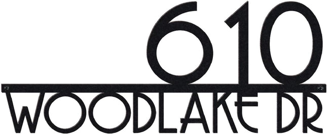 Metal Modern House Numbers for Outside Address Signs