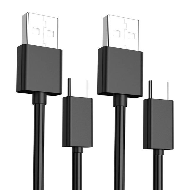 USB-C Charging Cable for Game Controllers, 6.6 ft, 2-Pack