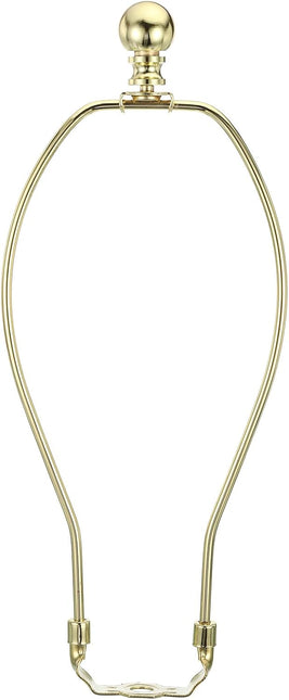 10.5 Inch Gold Tone Lamp Harp Kit with Finial