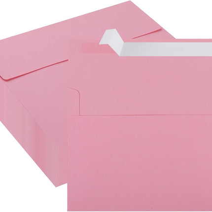 5x7 / A7 Pink Self-Seal Envelopes, 50 Pack