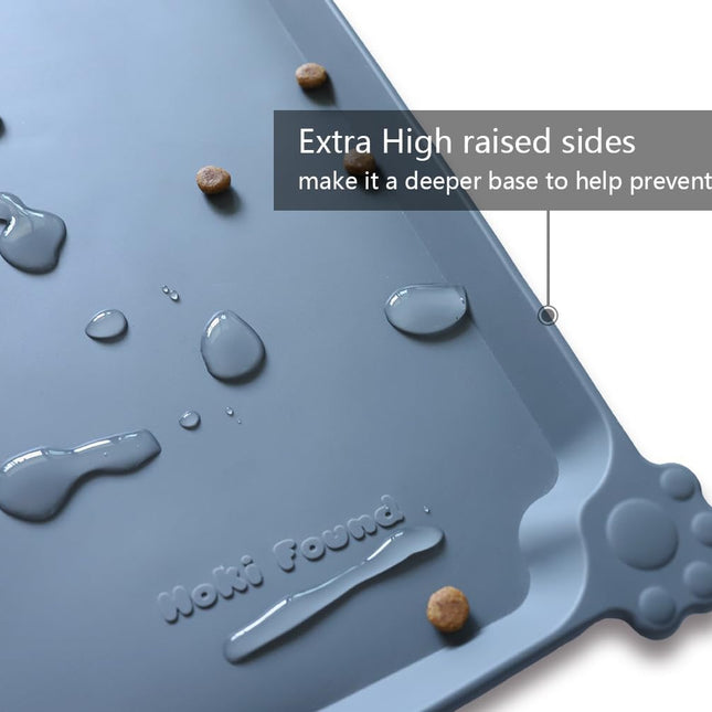 Waterproof Pet Feeding Mat with High Lips