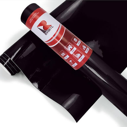 G12 Gloss Black Vinyl Car Wrap Film - 5 ft x 1 ft