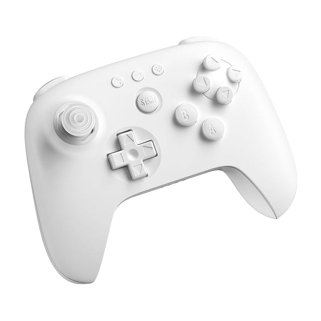 White 64-Style Bluetooth Controller with Hall Effect Joystick