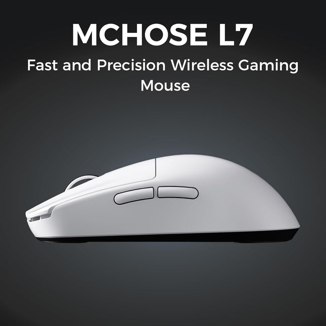 L7 Pro Wireless Gaming Mouse, White