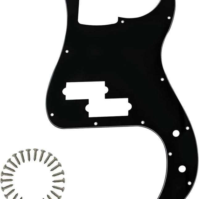 13-Hole Precision-Style P Bass Pickguard, Black 3-Ply