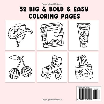 Cute & Groovy Coloring Book for Adults and Kids