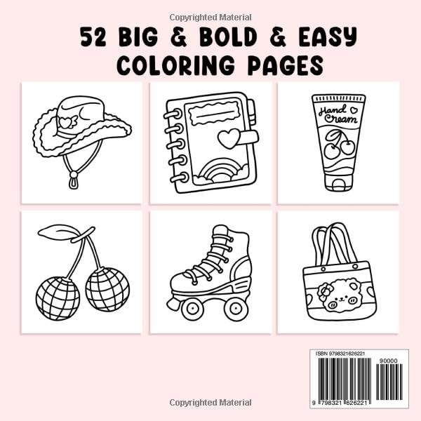 Cute & Groovy Coloring Book for Adults and Kids
