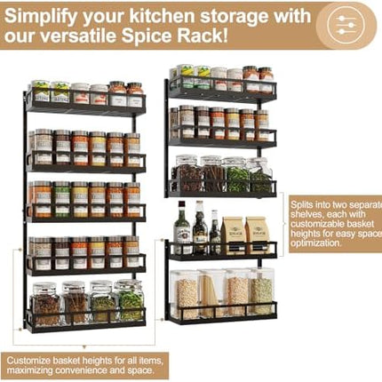 X-cosrack Spice Rack - Height Adjustment Feature