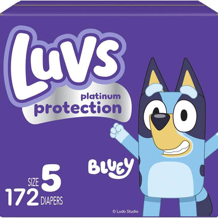 Size 5 Platinum Protection Baby Diapers, 172 Count