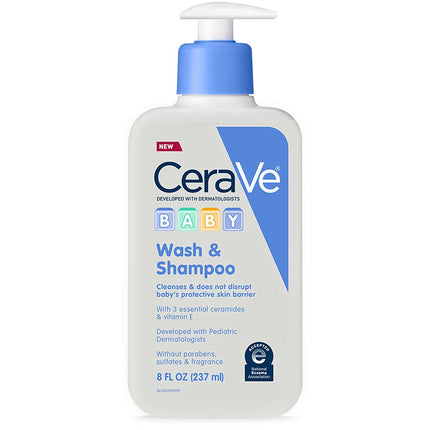 Baby Wash & Shampoo, Fragrance-Free Tear-Free 2-in-1, 8 oz