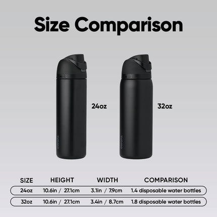 Insulated Stainless Steel Water Bottle with Straw