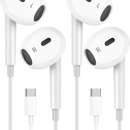 NexWave OndaNex 2 Pack Headphones with USB-C Plug, Wired Ear Buds with Built-in Remote to — Smart Tech
