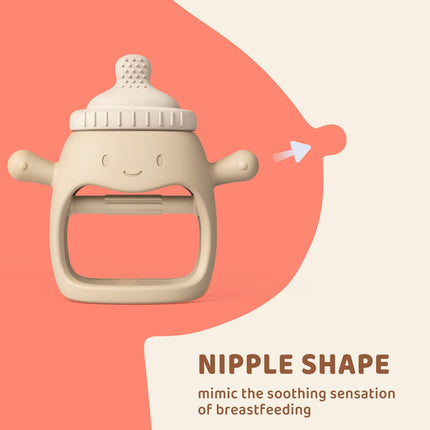 2-Pack Silicone Baby Teething Mitten for Babies Over 3 Months