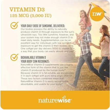 NatureWise Vitamin D3 ingredients and quality certifications
