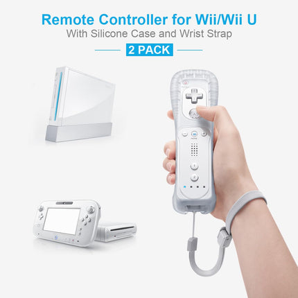2 Pack Remote Controllers with Silicone Case and Wrist Strap