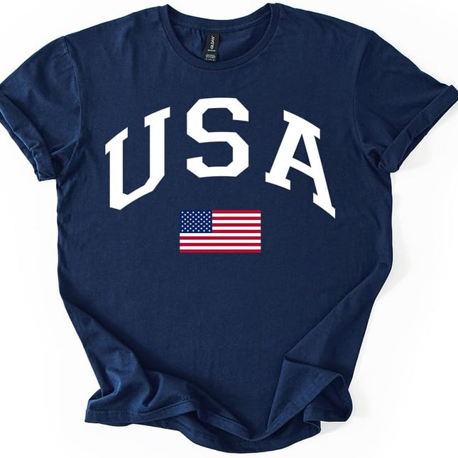SourceToHome FuenteACasa USA Patriotic Graphic T Shirt Independence Day American Flag July Fourth — Home & Lifestyle