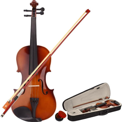 Beginner Full Size 4/4 Acoustic Violin Kit - Natural