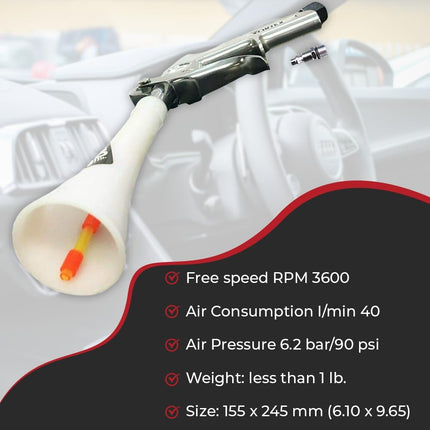 Vortex II Air Cleaning Gun for Auto Detailing