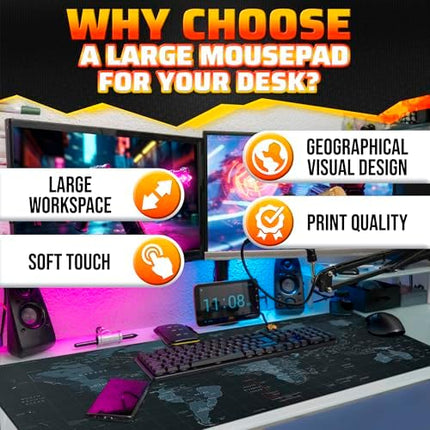 XL mouse pad - stitched edges detail