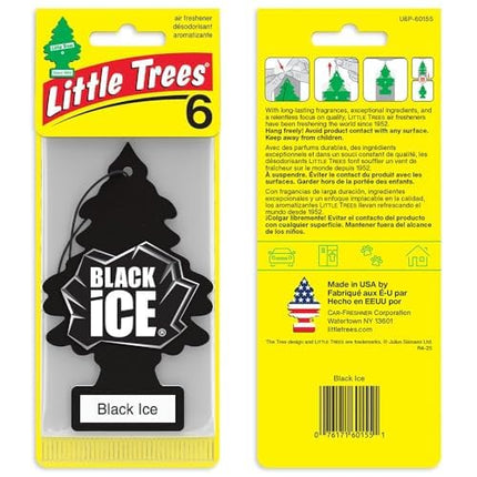 Hanging Tree Car Air Fresheners, Black Ice Scent, 24 Count