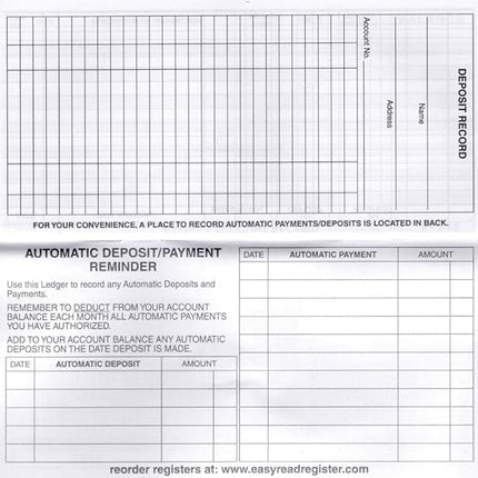 Checkbook Registers with 2026-2028 Calendars, 12 Pack